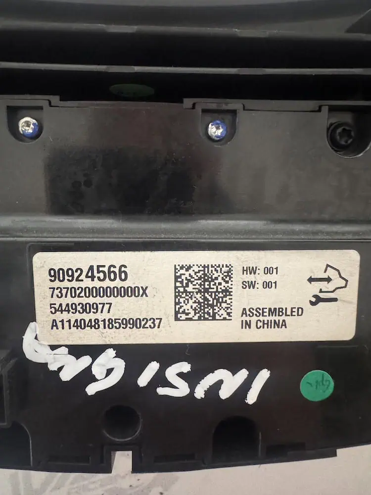 90924566-2 Comando Clima Opel Insignia - 90924566