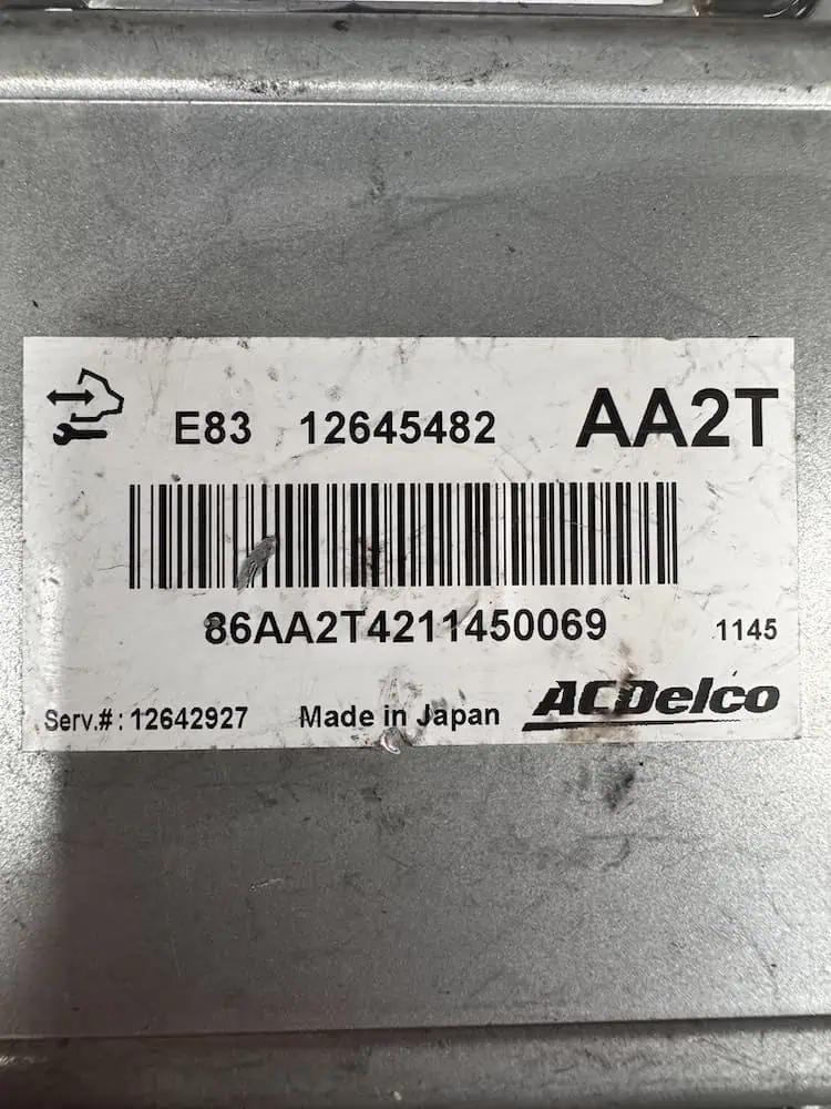 Centralina Motore Chevrolet Aveo - 12645482-AA2T-12642927