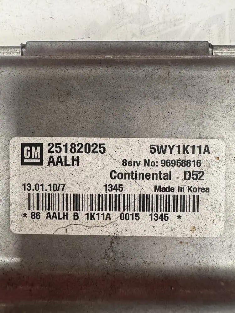 25182025-2 Centralina Motore Chevrolet Spark 1° Serie - 25182025
