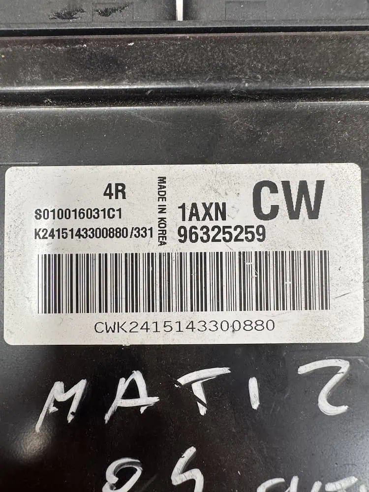 Centralina Motore Chevrolet Daewoo Matiz - 96325259
