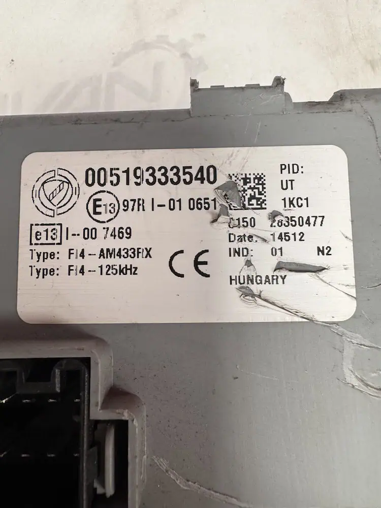 Centralina Body Computer Fiat Panda 1.2 8V 51 KW - 00519333540