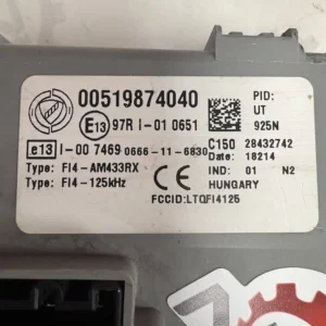 00519874040-2 Centralina Body Computer Fiat Panda 0.9 TwinAir Turbo (63kw) - 00519874040