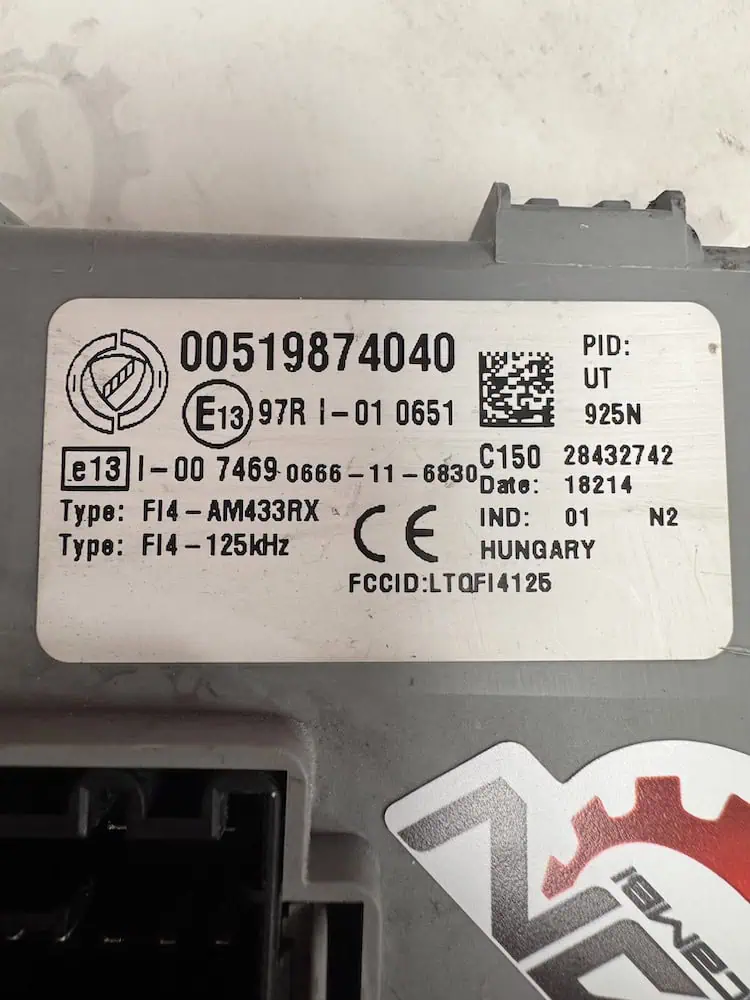 00519874040-2 Centralina Body Computer Fiat Panda 0.9 TwinAir Turbo (63kw) - 00519874040