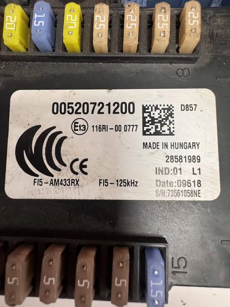 Centralina Body Computer Fiat Tipo 1.3 Diesel 70 KW - 00520721200