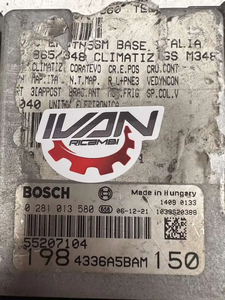 Centralina Motore Fiat Bravo 198 1.9 MTJ  - 0281013580