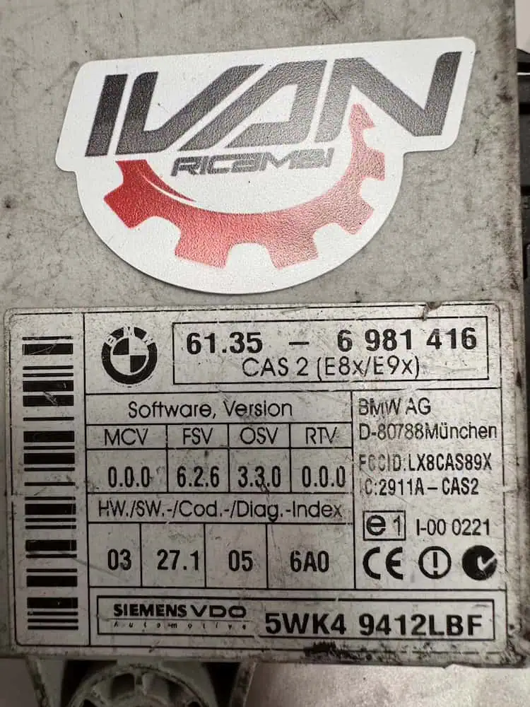 5WK49412LBF-2 Centralina Comfort Bmw 320d 16V Diesel (120kw) - 5WK49412LBF