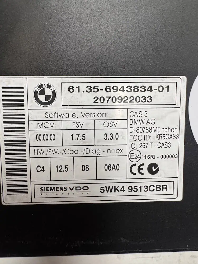 5WK49513CBR-2 Centralina Comfort Bmw Serie 1 (E87) 120d - 5WK49513CBR