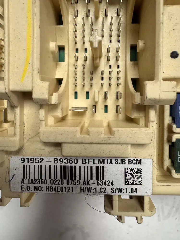Centralina Body Computer Hyundai i10 2° Serie 1.0 Benzina (49kw) - 91952B9360