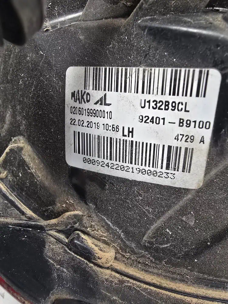 92401B9100-2 Stop/Fanale Posteriore SX Hyundai i10 - 92401B9100