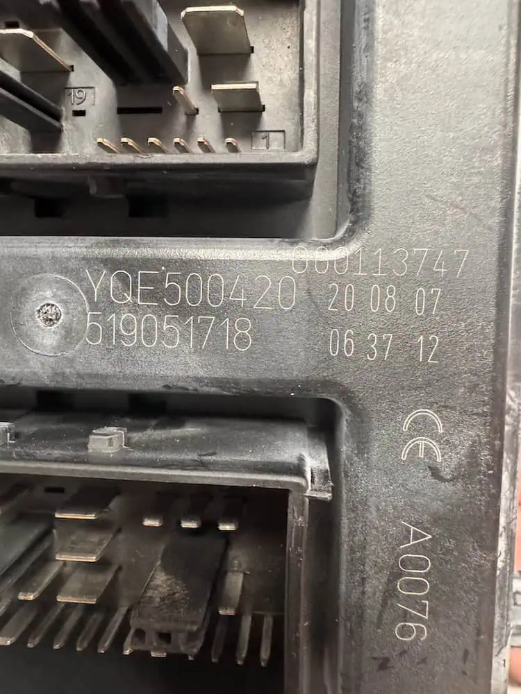 Centralina Body Computer Land Rover Discovery 2.7 TDV6 - YQE500420