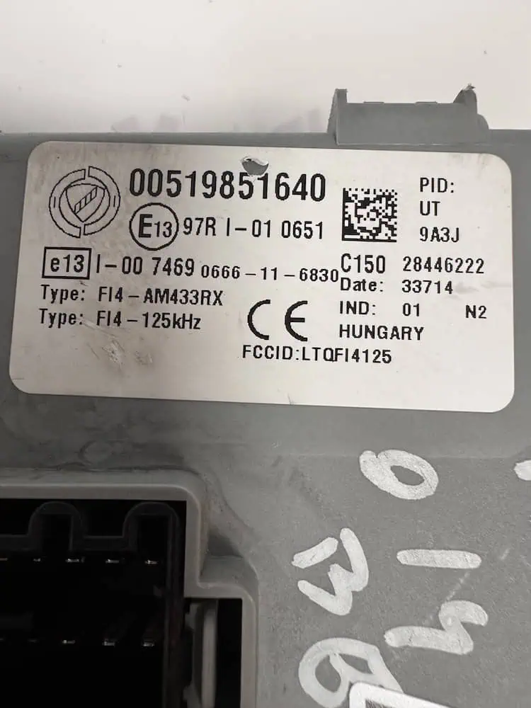 Centralina Body Computer Fiat Panda 0.9 Benzina (44kw) - 00519851640