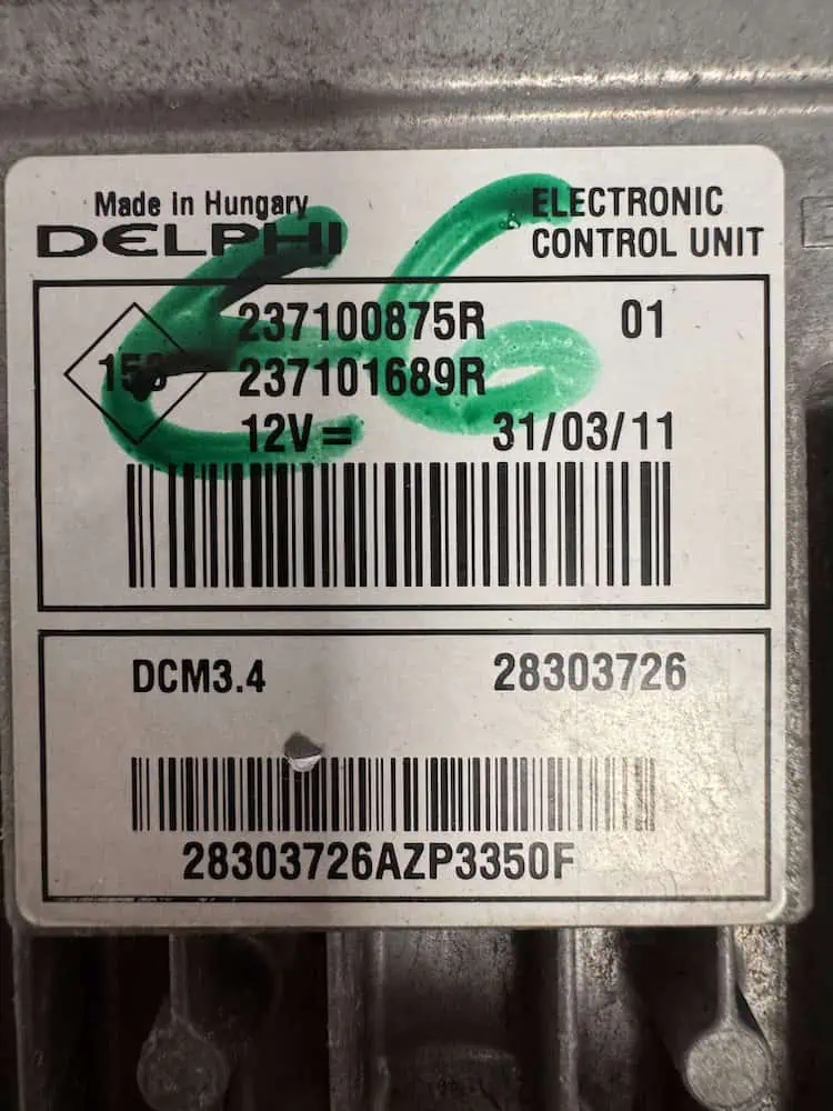 237100875R-2 Centralina Motore Renault Clio III 1.5 dCi (55kw) - 237100875R
