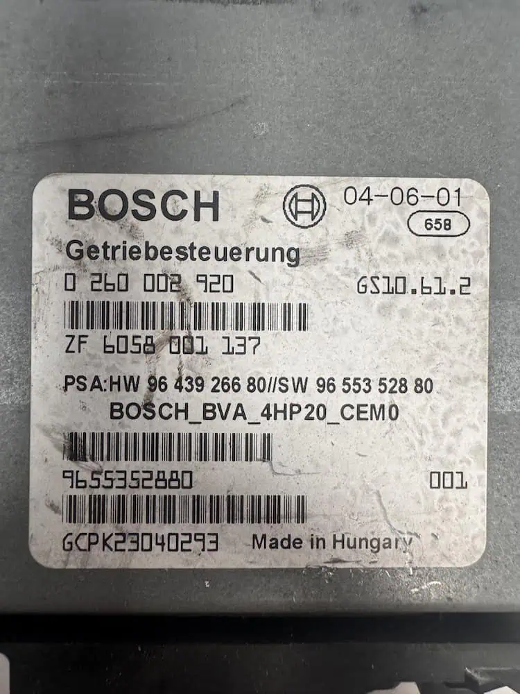 0260002920-2 Centralina Scatola Cambio Citroen C5 2.2 HDi - 0260002920