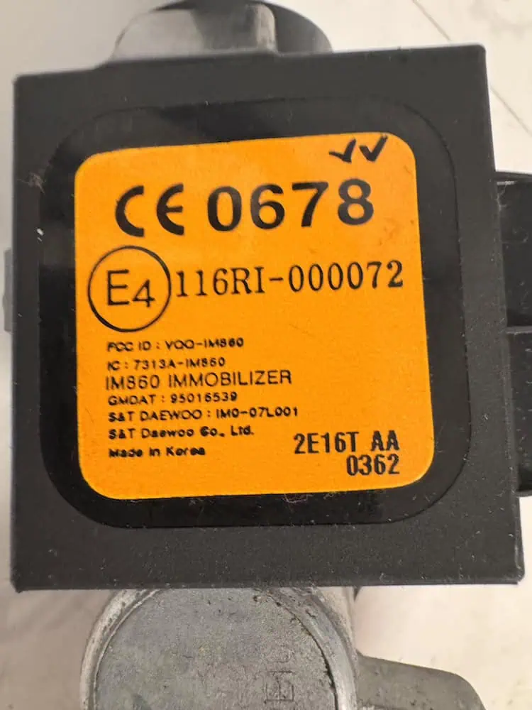 Blocchetto Accensione Chevrolet Spark 1.2 16V (60kw) - 116RI000072