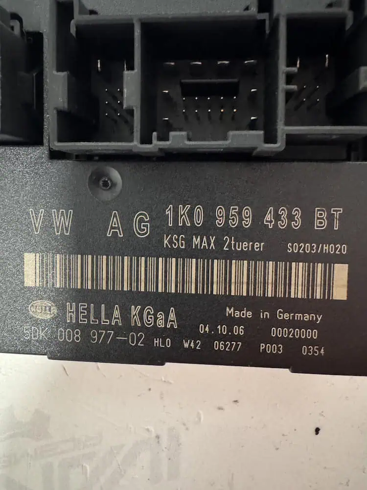 Centralina Comfort Volkswagen Golf V 1.9 TDI (77kw) - 1K0959433BT