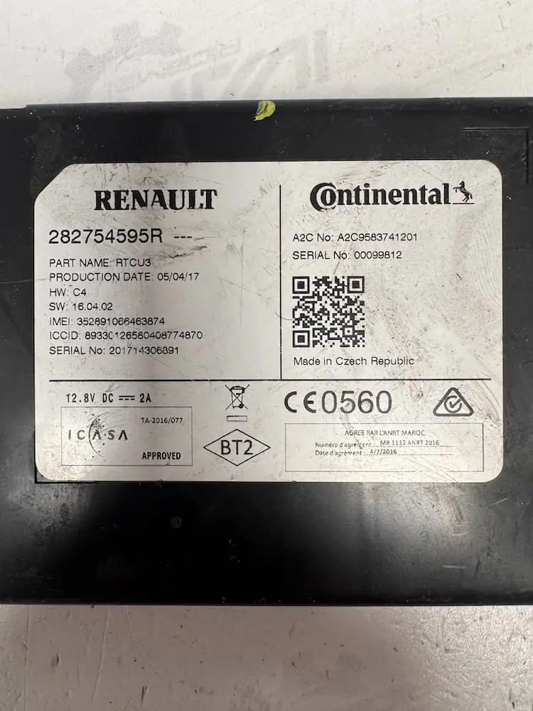282754595R-2 Centralina Navigatore Renault Megane 1.5 dCi (81kw) - 282754595R