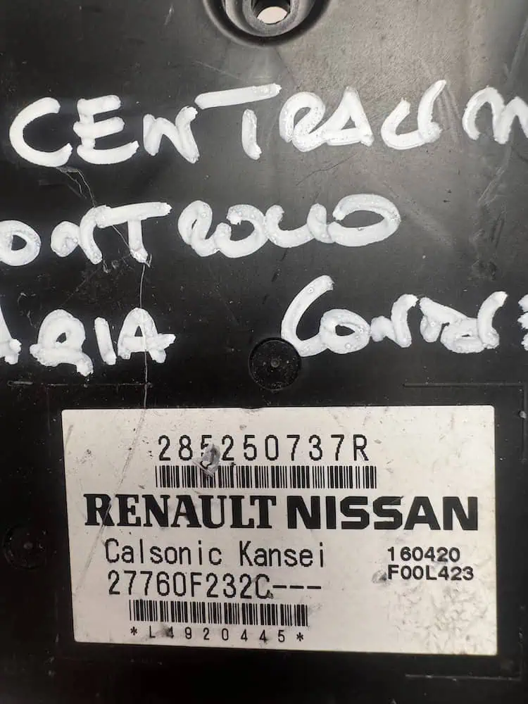 285250737R-2 Centralina Controllo Climatizzatore Renault Clio 1.6 E-Tech - 285250737R
