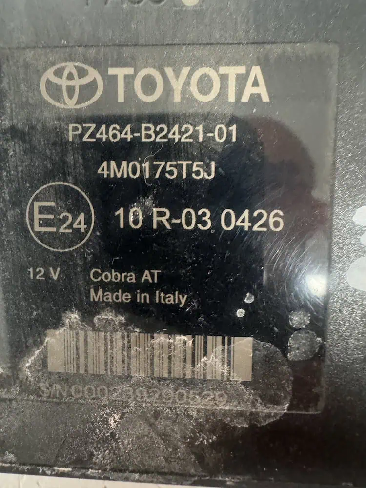 Centralina Sensori di Parcheggio Toyota Gt86 2.0 (147kw) - 4M0175T5J