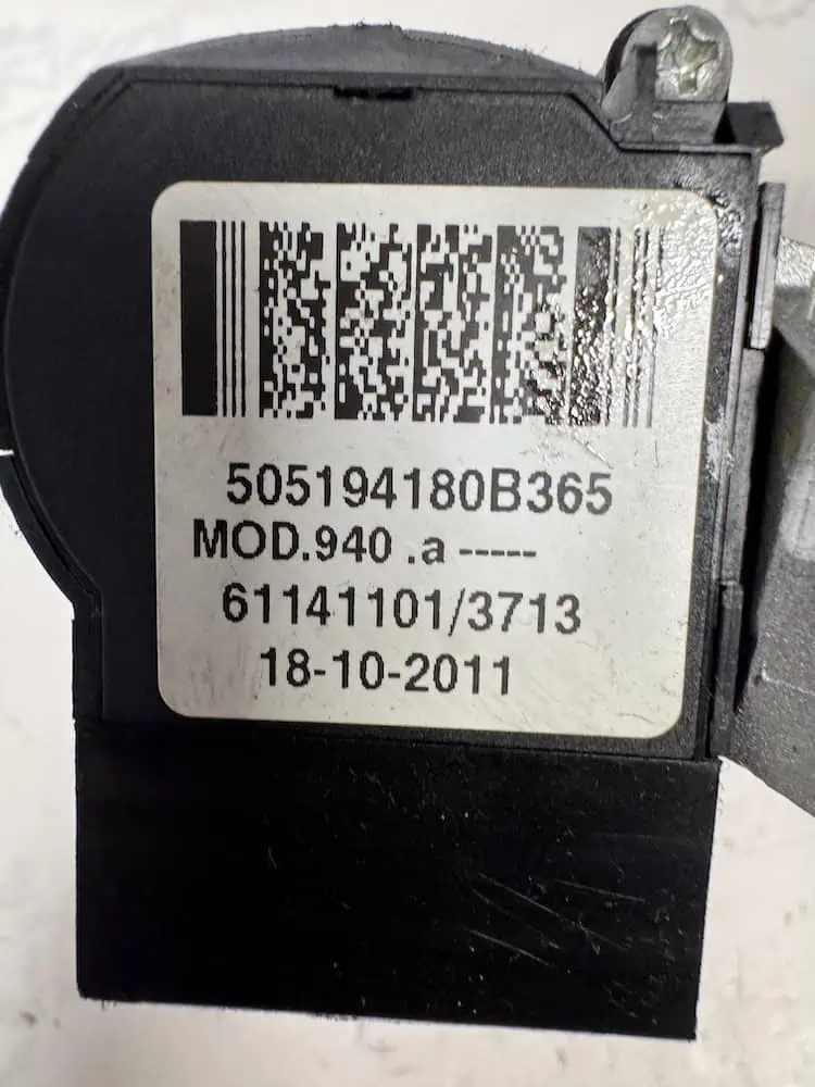 Blocchetto Accensione Alfa Romeo Giulietta 1.6 JTDm (77kw) - 505194180B365