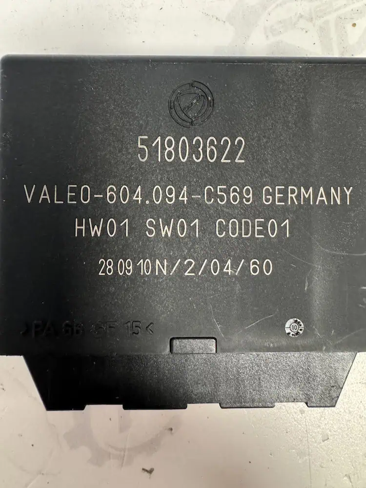51803622-2 Centralina Sensori Parcheggio Fiat Croma 1.9 MJT (110kw) - 51803622