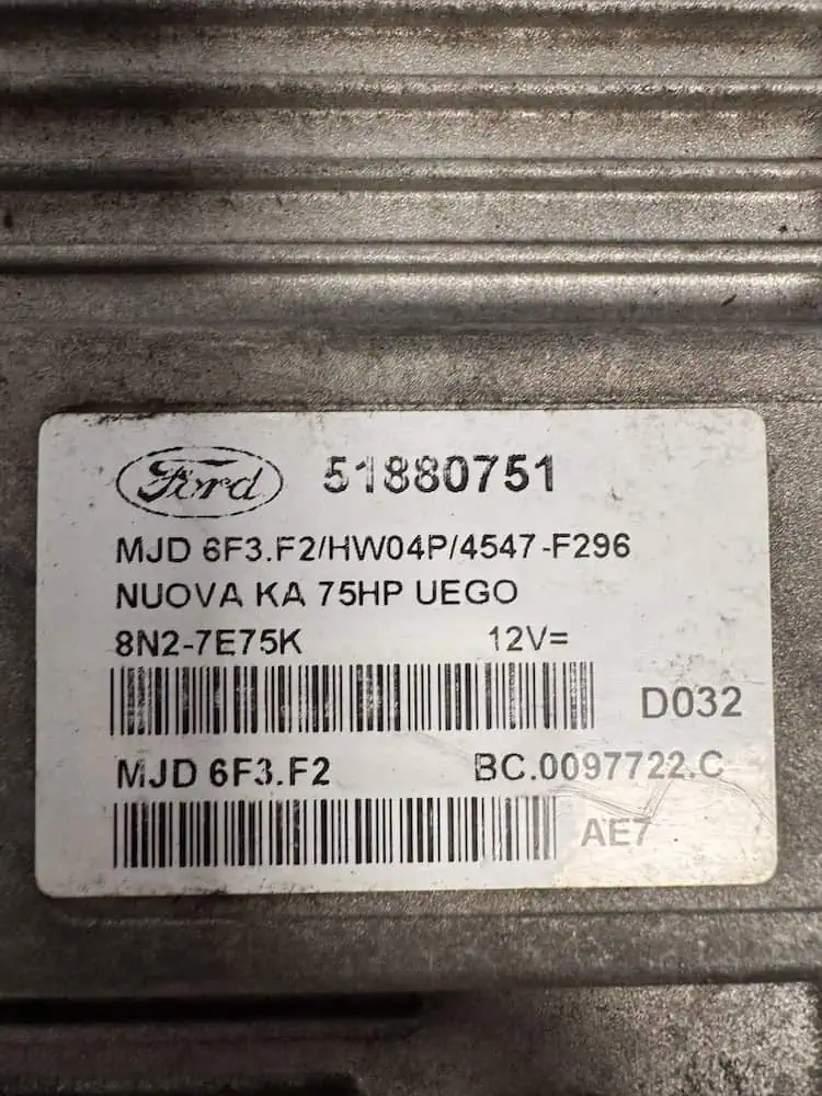 Centralina Motore Ford Ka 1.3 TDCi (55kw) - 51880751