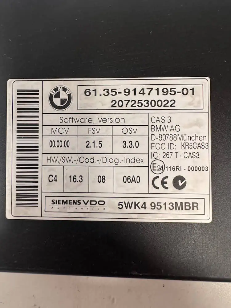 6135914719501-2 Centralina Comfort Bmw Serie 1 118d (105kw) - 6135914719501