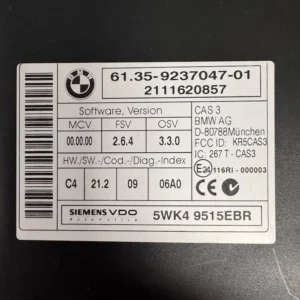 6135923704701-2 Centralina Comfort Bmw Serie 3 320d (120kw) - 6135923704701