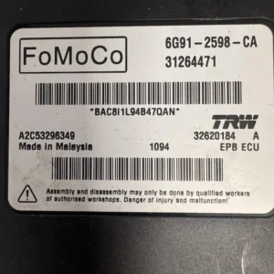 Centralina Freno a Mano Volvo XC60 D5 AWD (151kw) - 6G912598CA