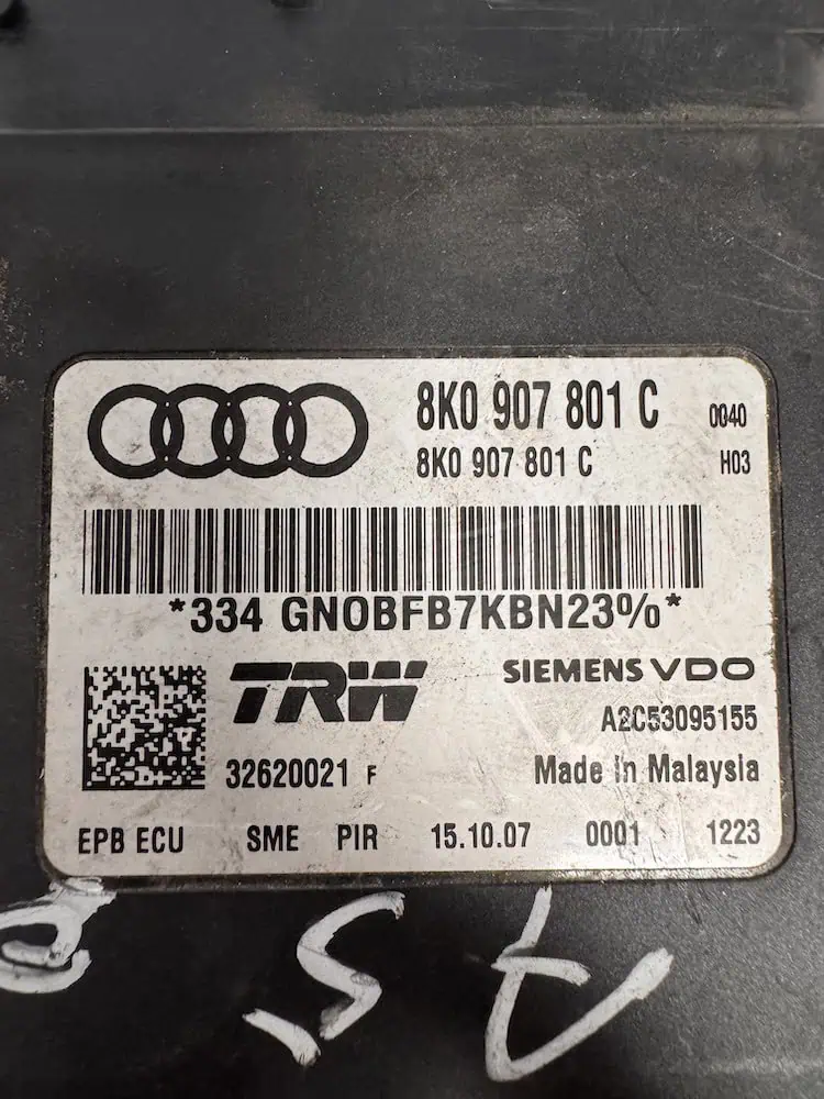 8K0907801C-2 Centralina Freno Stazionamento Audi A5 3.0 TDI (176kw) - 8K0907801C