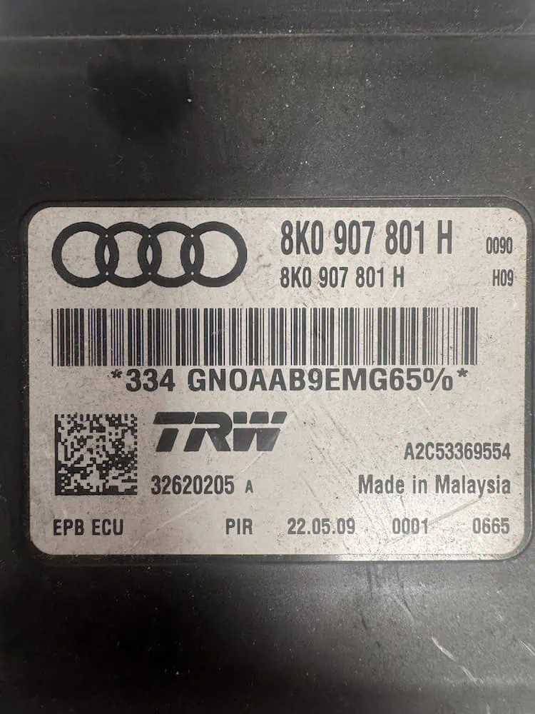 Centralina Freno di Stazionamento Audi Q5 3.0 TDI quattro - 8KO907801H