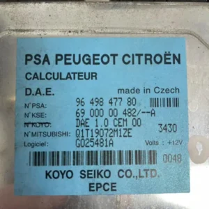 Centralina Servosterzo Citroen C3 Pluriel 1.6 Benzina (80kw) - 9649847780