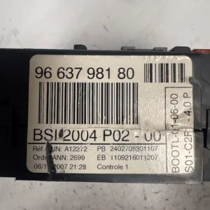 9663798180-2 Centralina Body Computer Peugeot 308 1.6 HDi (80kw) - 9663798180