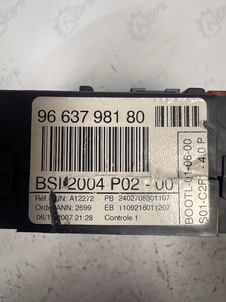 9663798180-2 Centralina Body Computer Peugeot 308 1.6 HDi (80kw) - 9663798180