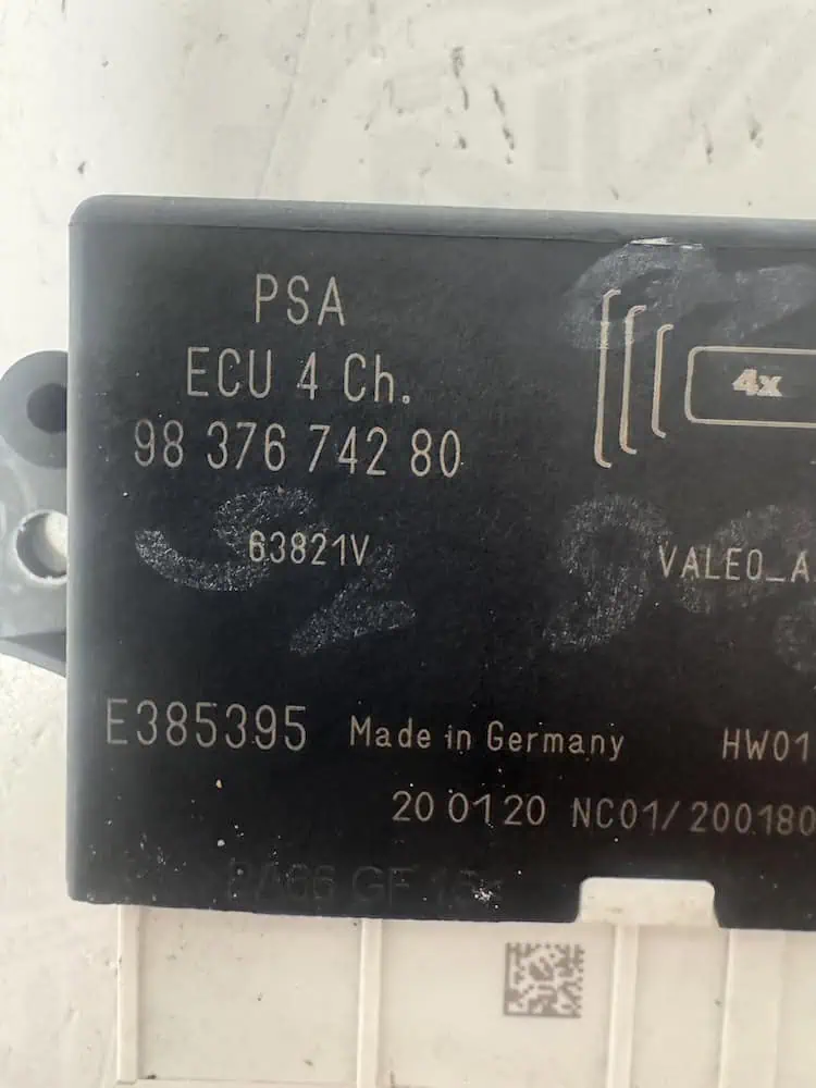 Centralina Modulo Parcheggio Peugeot 1.5 BlueHDI (96kw)  - 9837674280