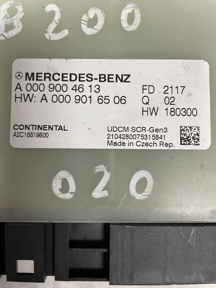 A0009004613-2 Centralina Controllo Gas Mercedes-Benz Classe A 1.3 Turbo (120kw) - A0009004613