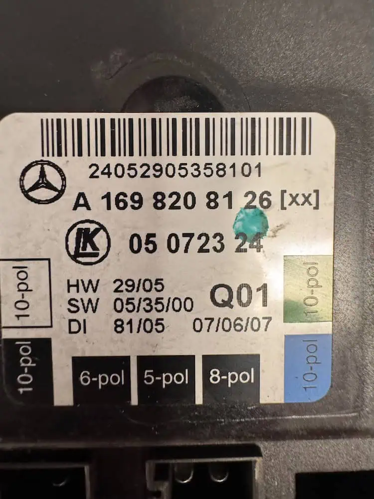 Centralina Porta Anteriore SX Mercedes-Benz Classe A 200 Diesel (60kw) - A1698208126