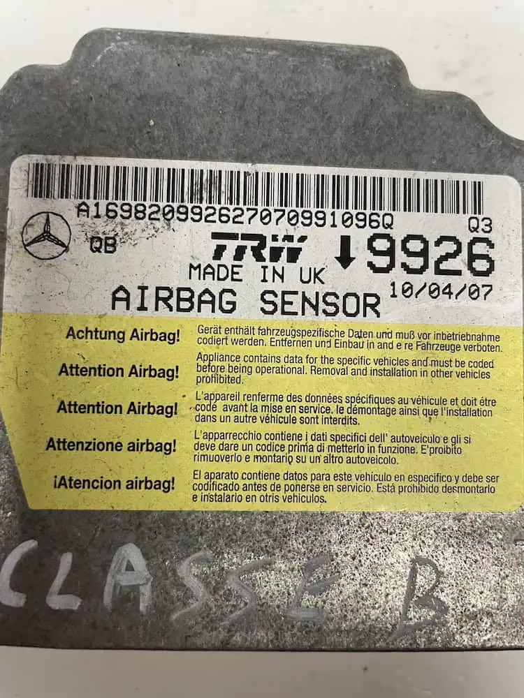 A16982099262-2 Centralina Airbag Mercedes-Benz Classe A 170 (85kw) - A16982099262