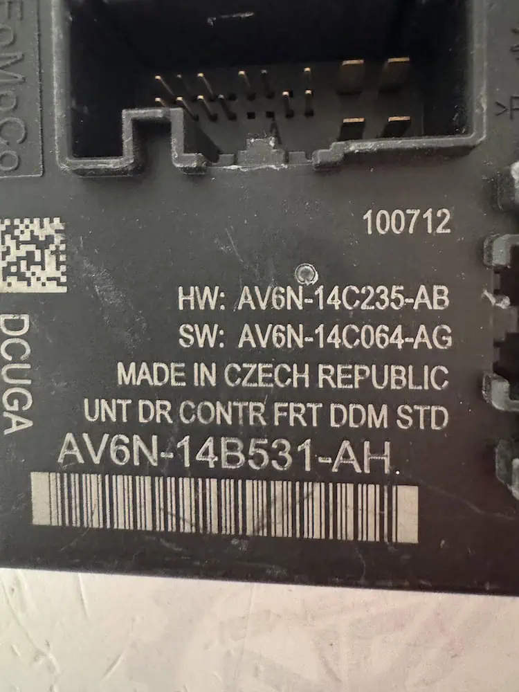 AV6N14B531AH-2 Centralina Porta Anteriore SX Ford C-Max 1.6 TDCI (70kw) - AV6N14B531AH