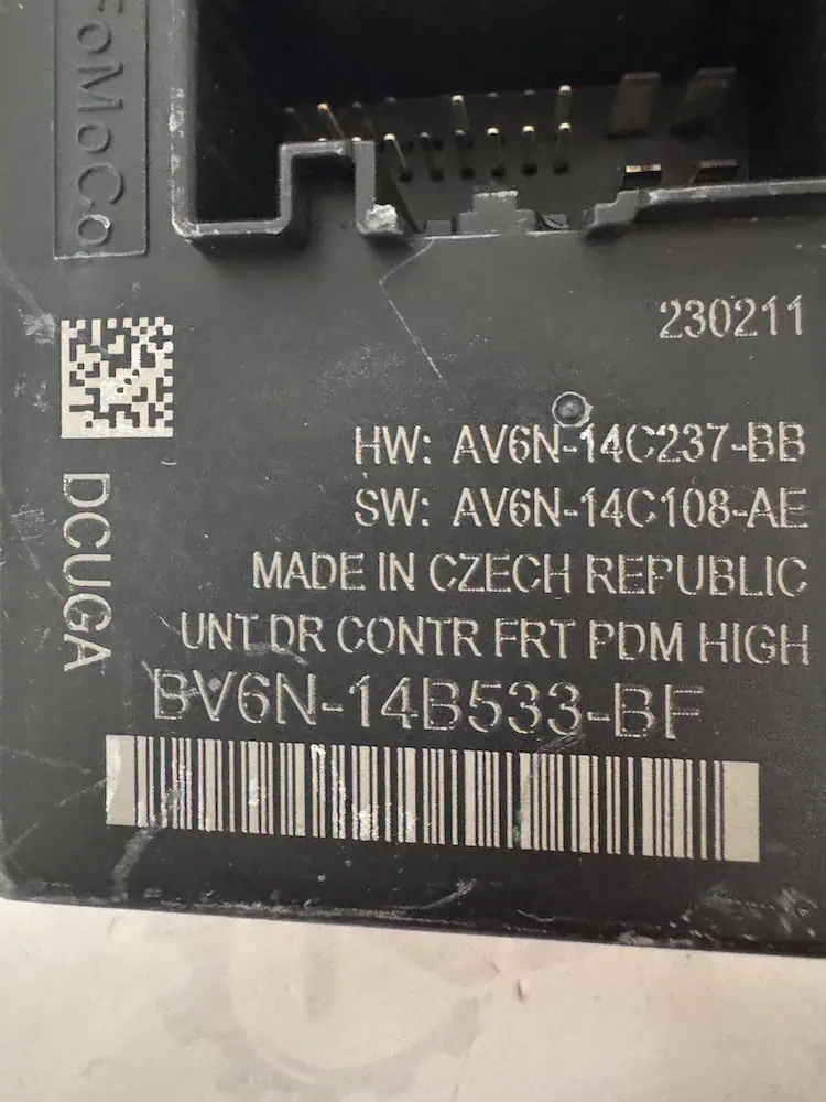 Centralina Porta Anteriore DX Ford Focus 1.6 TDCi - BV6N14B533BF