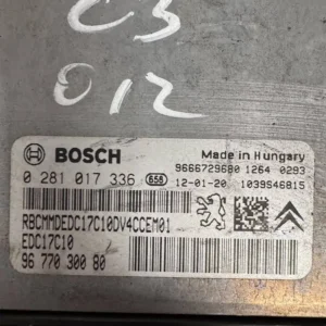 0281017336-2 Centralina Motore Peugeot 207 1.4 HDI (50kw) - 0281017336