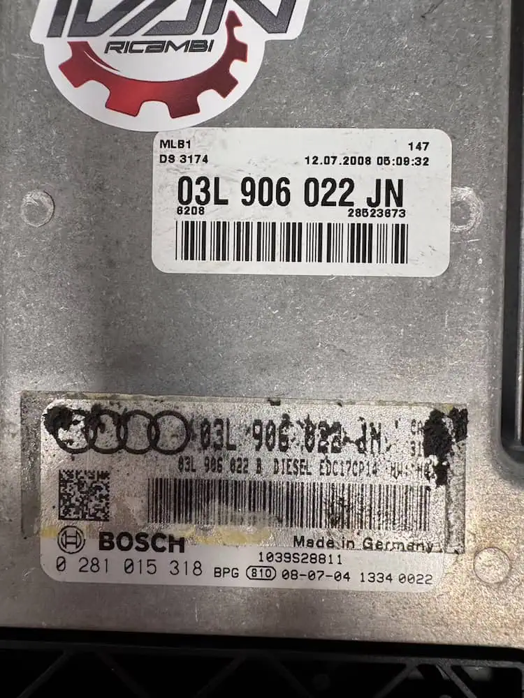 Centralina Motore Audi A4 2.0 TDi (105kw) - 03L906022JN