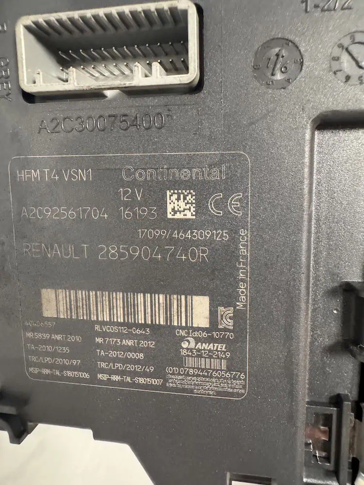 Blocchetto Accensione Renault Clio 1.2 16V (54kw) - 285904740R