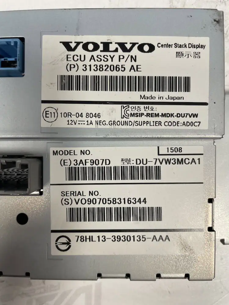Display Navigatore Volvo V60 1.6 DRIVe (84kw) - 31382065AE