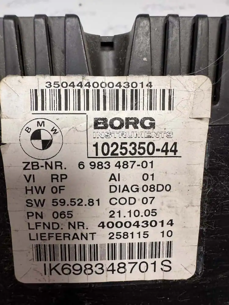 Quadro Strumenti Bmw Serie 3 320d (120kw) - 698348701
