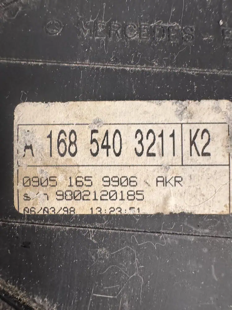 Quadro Strumenti Mercedes-Benz Classe A 190 (92kw) - A1685403211