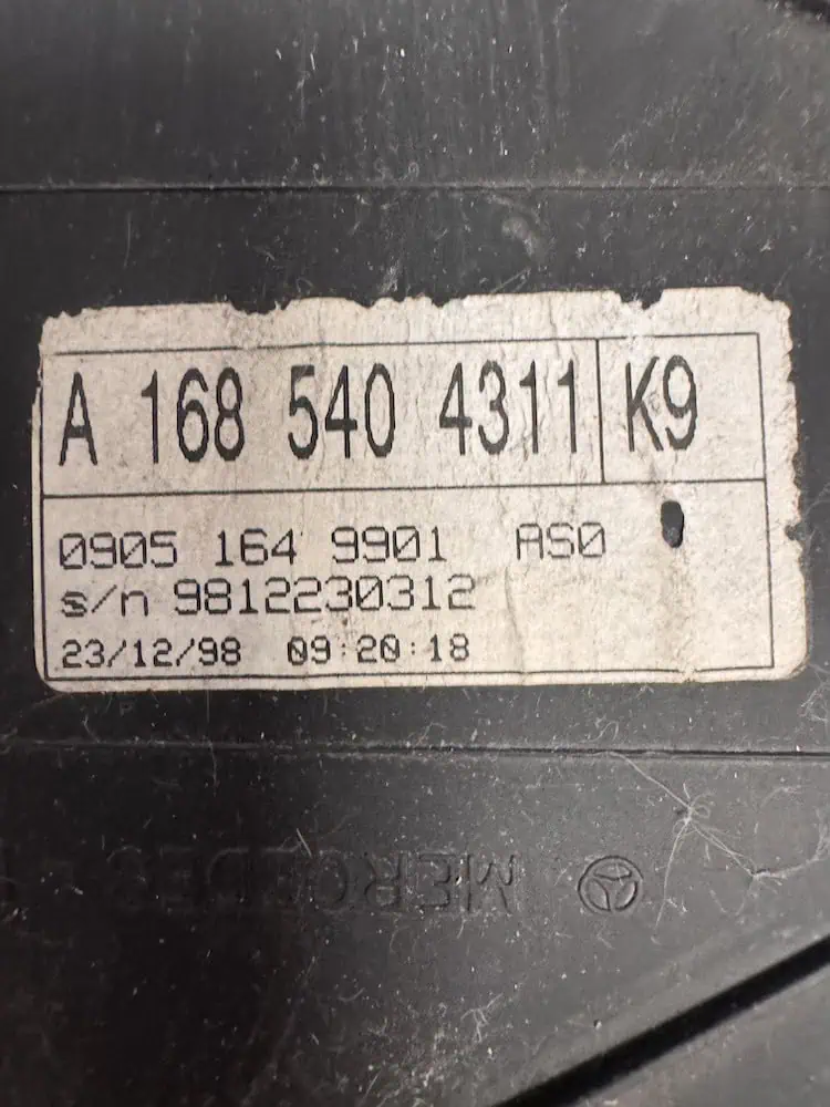 Quadro Strumenti Mercedes-Benz Classe A 170 CDI (66kw) - A1685404311