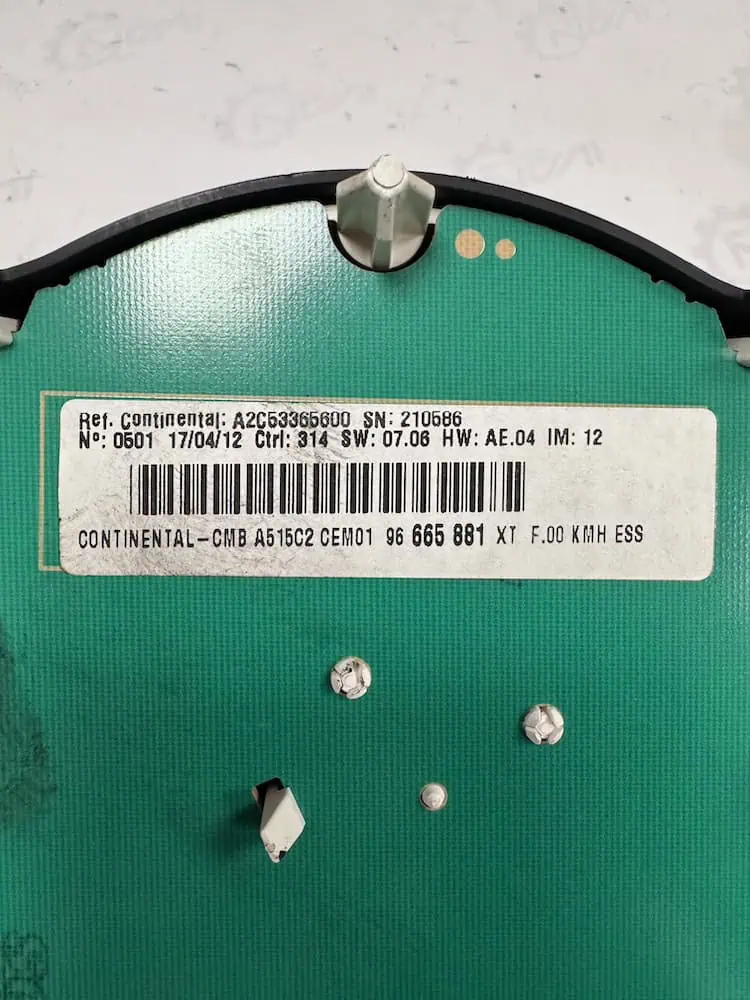 Quadro Strumenti Citroen C3 1.4 Benzina (70kw) - A2C53365600