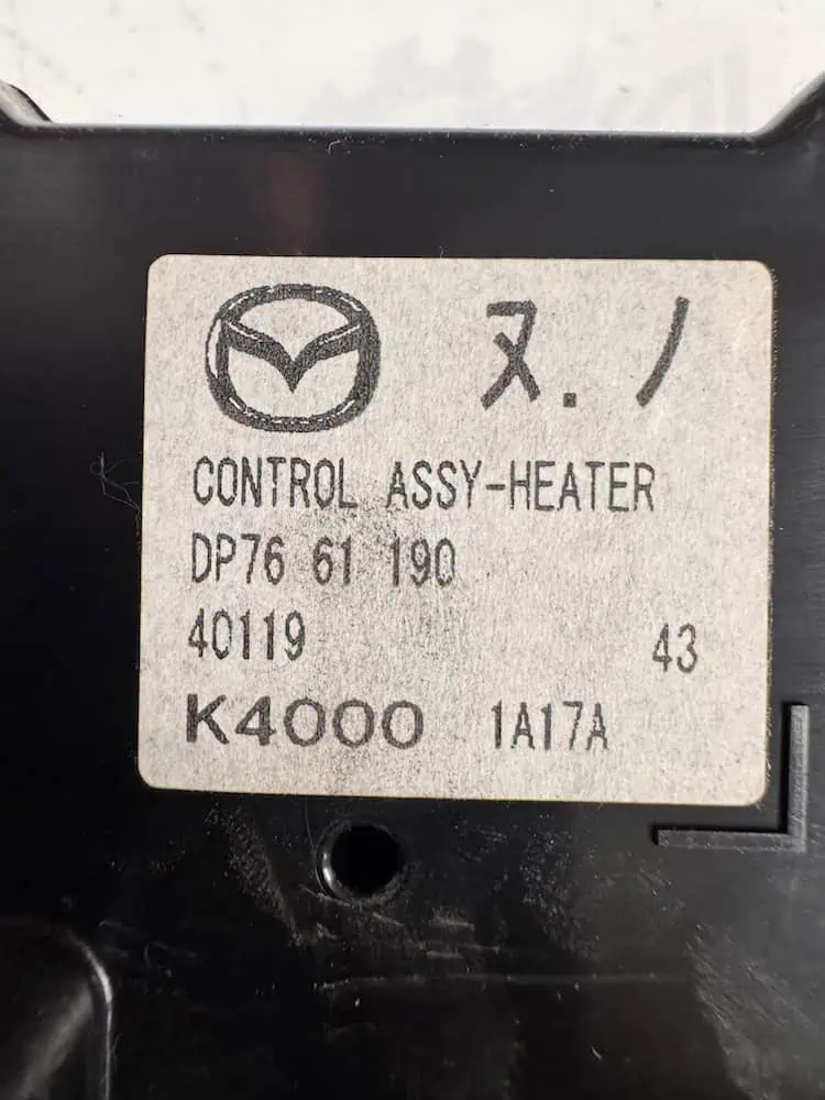 DP7661190-2 Comando Clima Mazda 2 1.4 TD (50kw) - DP7661190