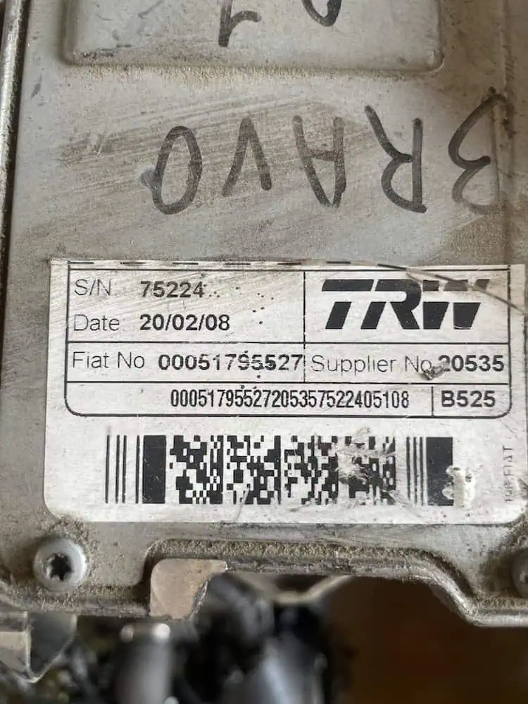 Piantone sterzo elettrico Fiat Bravo 1.4 16V T-jet (88Kw) - 00051795527