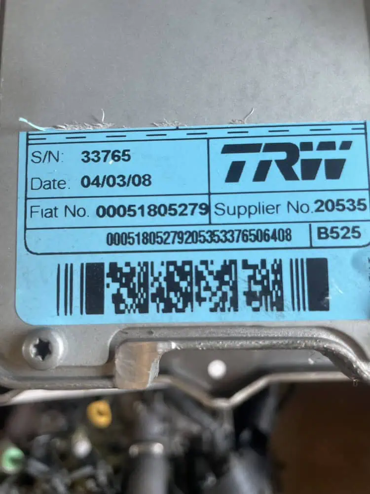 Piantone sterzo elettrico Lancia Musa 1.3 MJT (66kw) - 00051805279